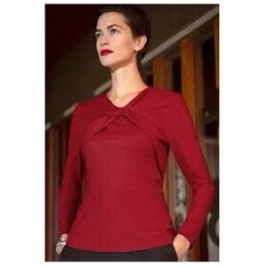 The Fold London Norton Virgin Wool Blouse Top